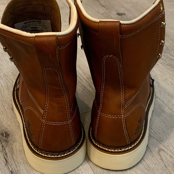 Thorogood American heritage 6" tobacco moc toe Tan work boots for men size 7.5D - Picture 7 of 16